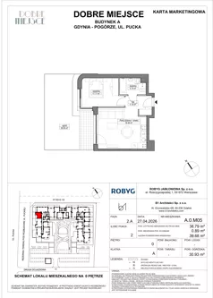 2 pokoje, mieszkanie 38,79 m², parter, oferta nr A.0M05, Dobre Miejsce, Gdynia, Pogórze, Pogórze, ul. Pucka