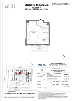 2 pokoje, mieszkanie 39,66 m², piętro 2, oferta nr A.2M18, Dobre Miejsce, Gdynia, Pogórze, Pogórze, ul. Pucka