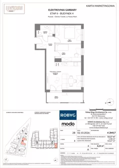 3 pokoje, mieszkanie 53,27 m², piętro 2, oferta nr 4.2M17, Elektrovnia Garbary, Poznań, Ostrów Tumski-Śródka-Zawady-Komandoria, Ostrów Tumski, ul. Panny Marii