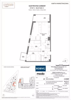 3 pokoje, mieszkanie 65,47 m², piętro 4, oferta nr 4.4M09, Elektrovnia Garbary, Poznań, Ostrów Tumski-Śródka-Zawady-Komandoria, Ostrów Tumski, ul. Panny Marii