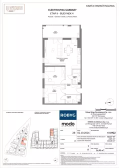 3 pokoje, mieszkanie 82,37 m², piętro 1, oferta nr 4.1M22, Elektrovnia Garbary, Poznań, Ostrów Tumski-Śródka-Zawady-Komandoria, Ostrów Tumski, ul. Panny Marii