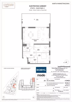 3 pokoje, mieszkanie 87,09 m², piętro 3, oferta nr 4.3M21, Elektrovnia Garbary, Poznań, Ostrów Tumski-Śródka-Zawady-Komandoria, Ostrów Tumski, ul. Panny Marii