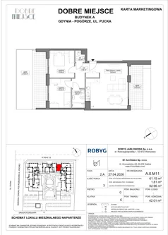 3 pokoje, mieszkanie 61,15 m², parter, oferta nr A.0M11, Dobre Miejsce, Gdynia, Pogórze, Pogórze, ul. Pucka