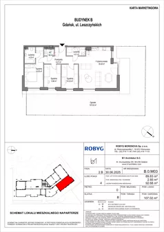 4 pokoje, mieszkanie 89,83 m², parter, oferta nr B.0M03, Leszczyńskich 2, Gdańsk, Zaspa, Zaspa-Rozstaje, ul. Leszczyńskich 2