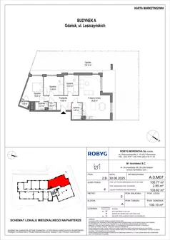 4 pokoje, mieszkanie 100,77 m², piętro 1, oferta nr A.1M08, Leszczyńskich 2, Gdańsk, Zaspa, Zaspa-Rozstaje, ul. Leszczyńskich 2