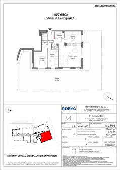 4 pokoje, mieszkanie 100,92 m², piętro 2, oferta nr A.2M09, Leszczyńskich 2, Gdańsk, Zaspa, Zaspa-Rozstaje, ul. Leszczyńskich 2