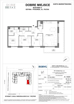 4 pokoje, mieszkanie 82,18 m², piętro 1, oferta nr A.1M20, Dobre Miejsce, Gdynia, Pogórze, Pogórze, ul. Pucka