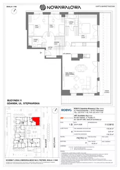 4 pokoje, mieszkanie 116,34 m², piętro 6, oferta nr I1.6M16, Nowa Wałowa I1, Gdańsk, Śródmieście, ul. Stępkarska / Wiosna Ludów