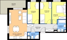 4 pokoje, mieszkanie 73,56 m², piętro 2, oferta nr 3.1.2M09, Szumilas, Kowale, ul. Magazynowa