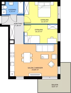 3 pokoje, mieszkanie 58,97 m², piętro 3, oferta nr 3.4.3M08, Szumilas, Kowale, ul. Magazynowa