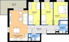 4 pokoje, mieszkanie 73,42 m², piętro 3, oferta nr 3.7.3M09, Szumilas, Kowale, ul. Magazynowa