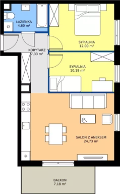 3 pokoje, mieszkanie 58,85 m², piętro 2, oferta nr 3.9.2M08, Szumilas, Kowale, ul. Magazynowa