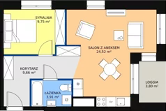2 pokoje, mieszkanie 47,91 m², piętro 2, oferta nr A.2M13, WENDY, Gdynia, Śródmieście, Śródmieście, ul. Wendy 7/9