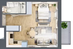 1 pokój, mieszkanie 33,80 m², piętro 3, oferta nr C.3M10, Foresteria, Gdynia, Wielki Kack, Kacze Buki, ul. Bieszczadzka