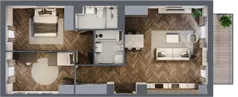 3 pokoje, mieszkanie 73,06 m², piętro 4, oferta nr E.4M16, Nowa Wałowa, Gdańsk, Śródmieście, ul. Stępkarska / Wiosna Ludów