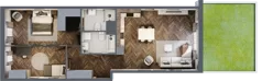 3 pokoje, mieszkanie 72,81 m², piętro 1, oferta nr E.1M09, Nowa Wałowa, Gdańsk, Śródmieście, ul. Stępkarska / Wiosna Ludów