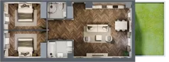 3 pokoje, mieszkanie 73,85 m², piętro 1, oferta nr E.1M04, Nowa Wałowa, Gdańsk, Śródmieście, ul. Stępkarska / Wiosna Ludów