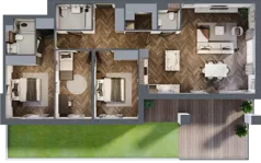 4 pokoje, mieszkanie 106,55 m², piętro 1, oferta nr E.1M18, Nowa Wałowa, Gdańsk, Śródmieście, ul. Stępkarska / Wiosna Ludów