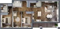 4 pokoje, mieszkanie 106,45 m², piętro 3, oferta nr E.3M01, Nowa Wałowa, Gdańsk, Śródmieście, ul. Stępkarska / Wiosna Ludów