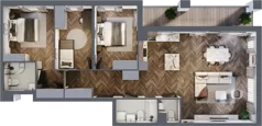 4 pokoje, mieszkanie 97,43 m², piętro 3, oferta nr E.3M25, Nowa Wałowa, Gdańsk, Śródmieście, ul. Stępkarska / Wiosna Ludów