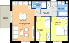 3 pokoje, mieszkanie 60,26 m², piętro 1, oferta nr 3.15.1M10, Szumilas bud. 11-15, Kowale, ul. Magazynowa