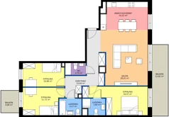 4 pokoje, mieszkanie 106,00 m², piętro 7, oferta nr I1.7M11, Nowa Wałowa I1, Gdańsk, Śródmieście, ul. Stępkarska / Wiosna Ludów