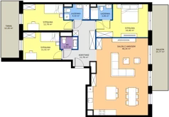 4 pokoje, mieszkanie 110,65 m², piętro 7, oferta nr I1.7M12, Nowa Wałowa I1, Gdańsk, Śródmieście, ul. Stępkarska / Wiosna Ludów