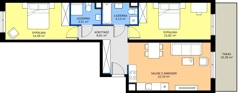 3 pokoje, mieszkanie 68,55 m², piętro 1, oferta nr I1.1M20, Nowa Wałowa I1, Gdańsk, Śródmieście, ul. Stępkarska / Wiosna Ludów