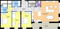 4 pokoje, mieszkanie 106,53 m², piętro 4, oferta nr I1.4M16, Nowa Wałowa I1, Gdańsk, Śródmieście, ul. Stępkarska / Wiosna Ludów