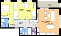 4 pokoje, mieszkanie 84,86 m², piętro 2, oferta nr I1.2M23, Nowa Wałowa I1, Gdańsk, Śródmieście, ul. Stępkarska / Wiosna Ludów