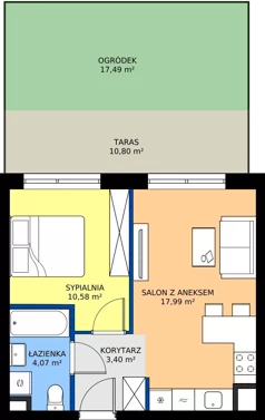 2 pokoje, mieszkanie 36,04 m², parter, oferta nr 2.0M08, Elektrovnia Garbary, Poznań, Ostrów Tumski-Śródka-Zawady-Komandoria, Ostrów Tumski, ul. Panny Marii