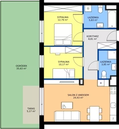 3 pokoje, mieszkanie 65,78 m², parter, oferta nr 2.0M22, Elektrovnia Garbary, Poznań, Ostrów Tumski-Śródka-Zawady-Komandoria, Ostrów Tumski, ul. Panny Marii