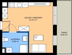 1 pokój, mieszkanie 29,39 m², parter, oferta nr 2.0M16, Elektrovnia Garbary, Poznań, Ostrów Tumski-Śródka-Zawady-Komandoria, Ostrów Tumski, ul. Panny Marii