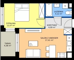 2 pokoje, mieszkanie 37,69 m², parter, oferta nr 2.0M04, Elektrovnia Garbary, Poznań, Ostrów Tumski-Śródka-Zawady-Komandoria, Ostrów Tumski, ul. Panny Marii