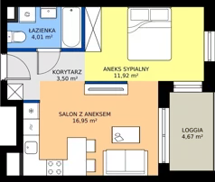 1 pokój, mieszkanie 36,38 m², piętro 3, oferta nr 2.3M29, Elektrovnia Garbary, Poznań, Ostrów Tumski-Śródka-Zawady-Komandoria, Ostrów Tumski, ul. Panny Marii