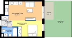 1 pokój, mieszkanie 37,92 m², parter, oferta nr 2.0M02, Elektrovnia Garbary, Poznań, Ostrów Tumski-Śródka-Zawady-Komandoria, Ostrów Tumski, ul. Panny Marii