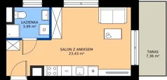 1 pokój, mieszkanie 27,42 m², parter, oferta nr 2.0M15, Elektrovnia Garbary, Poznań, Ostrów Tumski-Śródka-Zawady-Komandoria, Ostrów Tumski, ul. Panny Marii