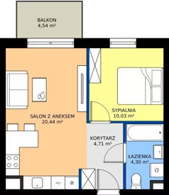 2 pokoje, mieszkanie 39,48 m², piętro 5, oferta nr 2.5M22, Elektrovnia Garbary, Poznań, Ostrów Tumski-Śródka-Zawady-Komandoria, Ostrów Tumski, ul. Panny Marii
