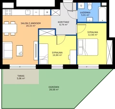 3 pokoje, mieszkanie 55,54 m², parter, oferta nr 2.0M12, Elektrovnia Garbary, Poznań, Ostrów Tumski-Śródka-Zawady-Komandoria, Ostrów Tumski, ul. Panny Marii