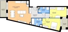 2 pokoje, mieszkanie 47,14 m², piętro 5, oferta nr 2.5M36, Elektrovnia Garbary, Poznań, Ostrów Tumski-Śródka-Zawady-Komandoria, Ostrów Tumski, ul. Panny Marii