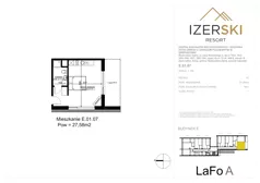 1 pokój, apartament inwestycyjny 27,56 m², piętro 1, oferta nr E.01.07, IzerSKI Resort, Świeradów-Zdrój, ul. Jana Kilińskiego 2