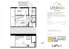 3 pokoje, apartament inwestycyjny 87,60 m², piętro 3, oferta nr E.03.01, IzerSKI Resort, Świeradów-Zdrój, ul. Jana Kilińskiego 2