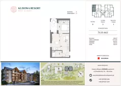1 pokój, lokal inwestycyjny 31,80 m², parter, oferta nr A.11, Kudowa Resort, Kudowa-Zdrój, ul. Słoneczna