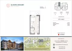 1 pokój, lokal inwestycyjny 25,10 m², piętro 1, oferta nr A.24, Kudowa Resort, Kudowa-Zdrój, ul. Słoneczna