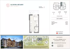 1 pokój, lokal inwestycyjny 25,10 m², piętro 2, oferta nr A.26, Kudowa Resort, Kudowa-Zdrój, ul. Słoneczna