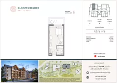 1 pokój, lokal inwestycyjny 25,20 m², piętro 2, oferta nr A.34, Kudowa Resort, Kudowa-Zdrój, ul. Słoneczna