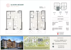 2 pokoje, lokal inwestycyjny 41,50 m², przyziemie, oferta nr A.03, Kudowa Resort, Kudowa-Zdrój, ul. Słoneczna
