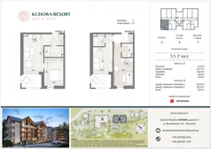 2 pokoje, lokal inwestycyjny 33,70 m², przyziemie, oferta nr A.04, Kudowa Resort, Kudowa-Zdrój, ul. Słoneczna