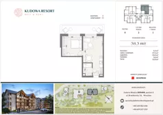 2 pokoje, lokal inwestycyjny 38,30 m², parter, oferta nr A.05, Kudowa Resort, Kudowa-Zdrój, ul. Słoneczna