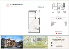 2 pokoje, lokal inwestycyjny 31,90 m², piętro 2, oferta nr A.28, Kudowa Resort, Kudowa-Zdrój, ul. Słoneczna